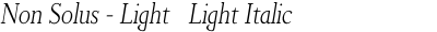 Non Solus - Light + Light Italic